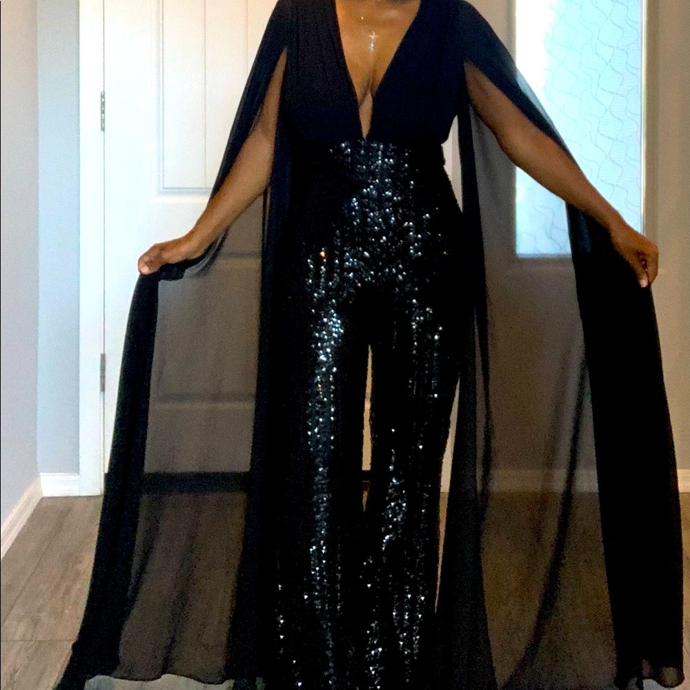 Simply Stunning Jumpsuit, Black, Medium